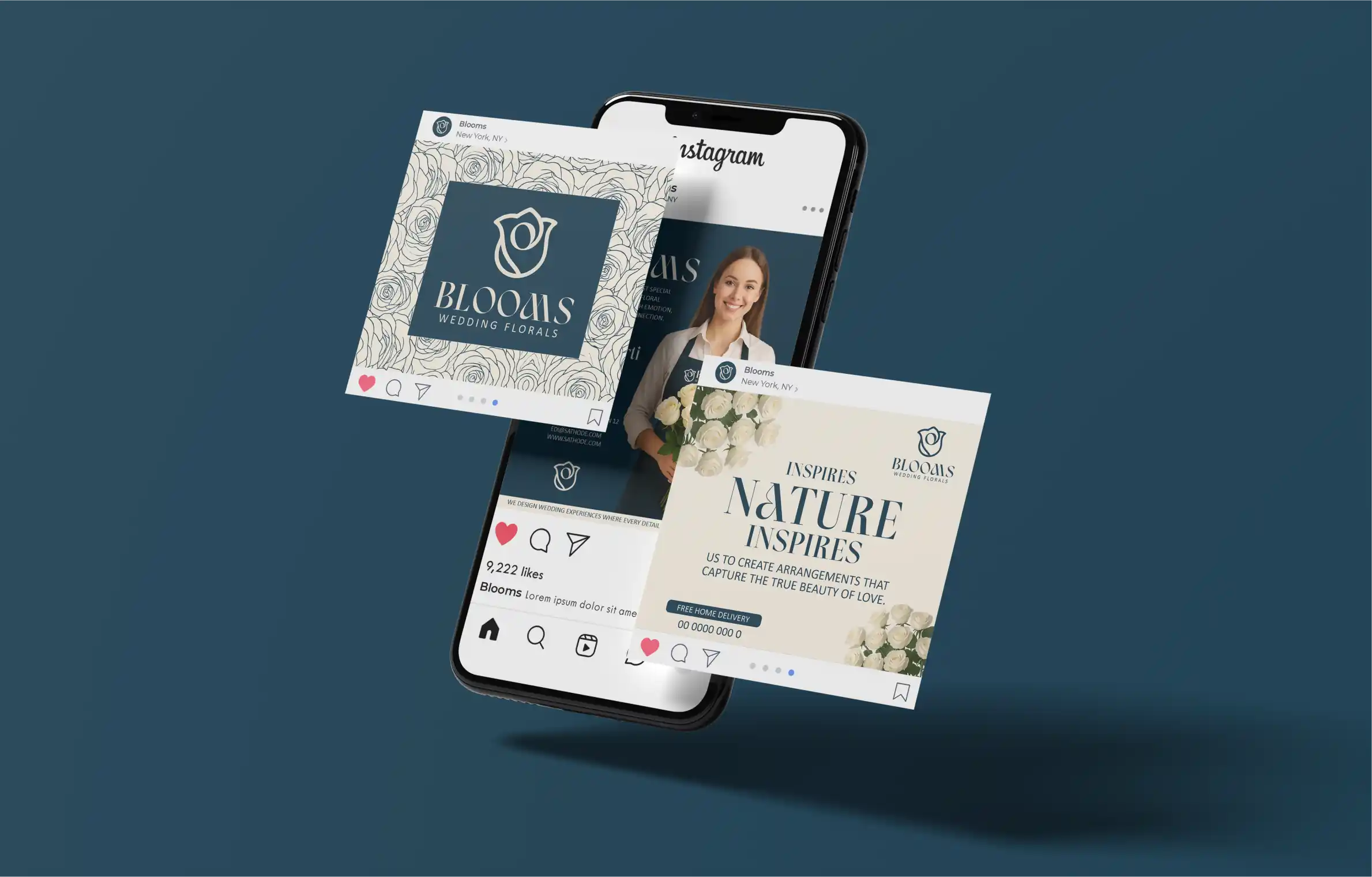 Diseño de branding e identidad visual para floristería, creando una imagen elegante y única para bodas.