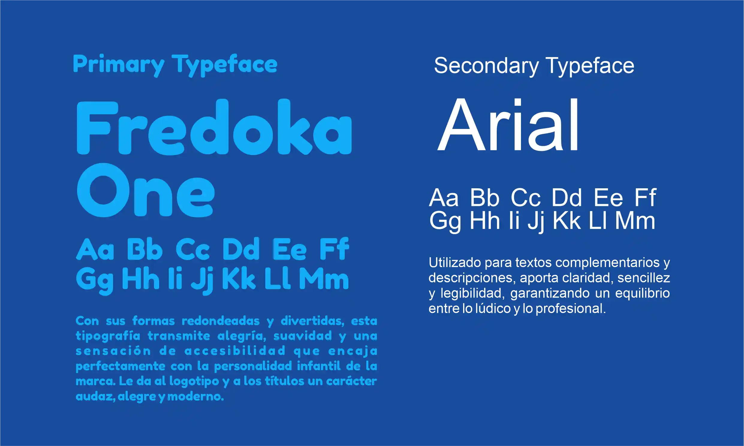 Tipografía de identidad visual para BlueRafa, combinando diversión y profesionalismo.