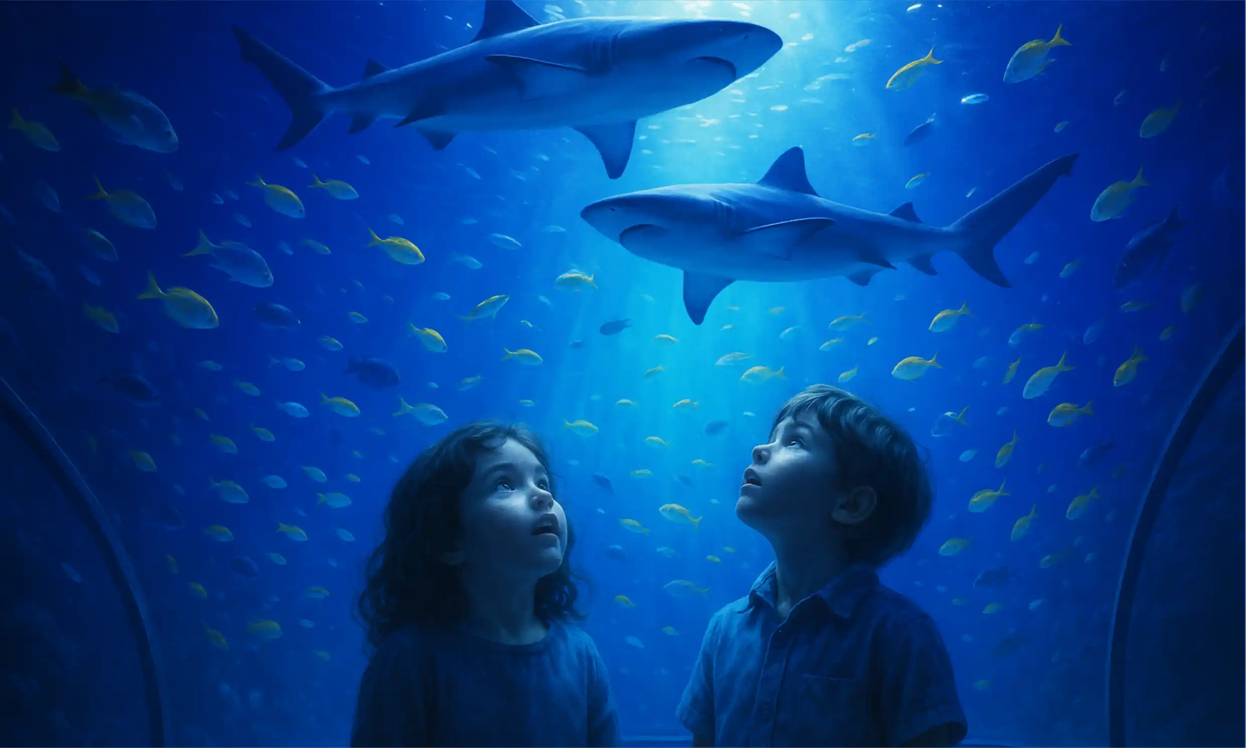 Diseño de identidad visual para BlueRafa, un acuario infantil con branding creativo.