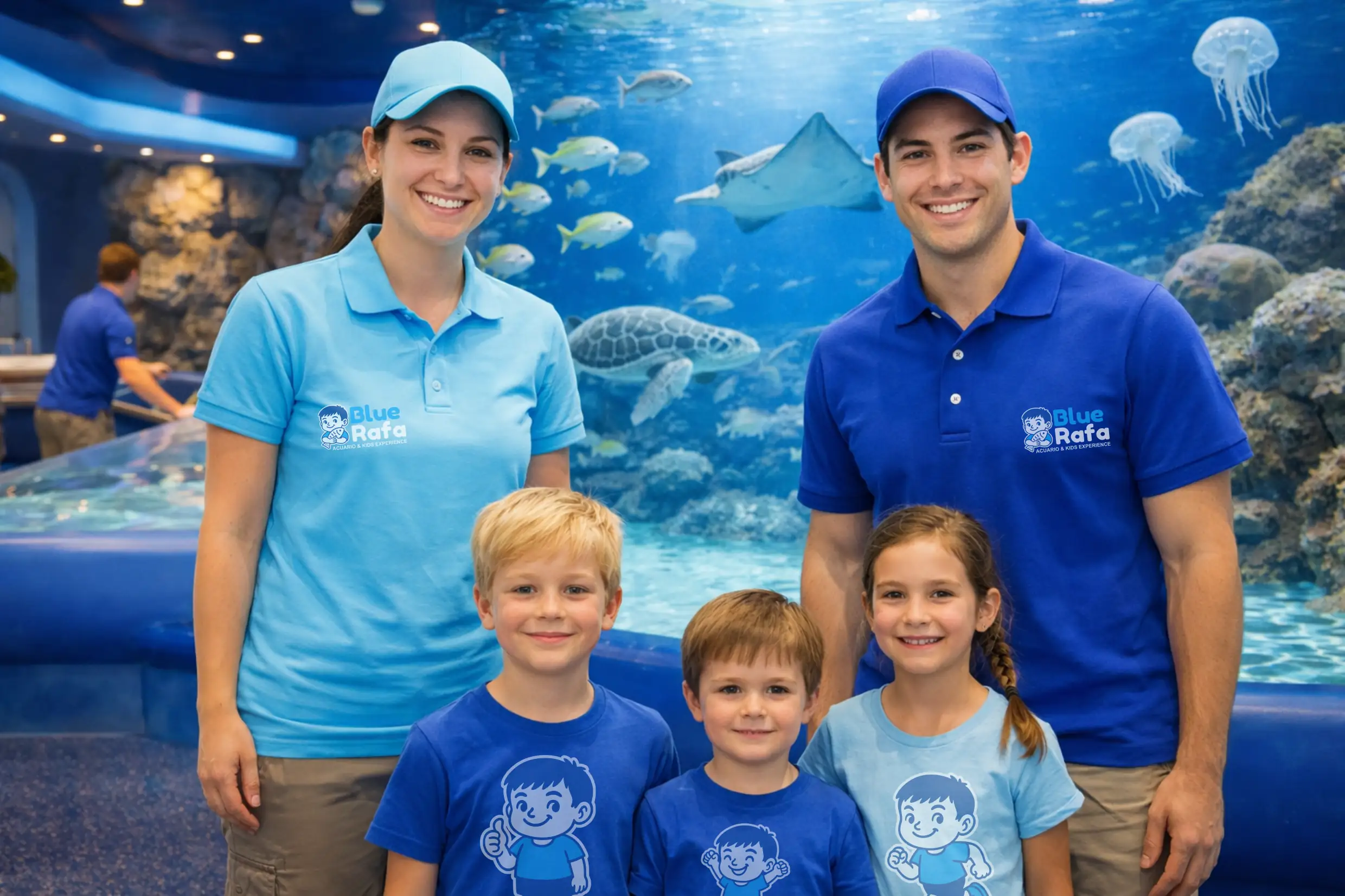 Imagen del equipo de BlueRafa con su uniforme, reflejando la identidad visual de la marca.